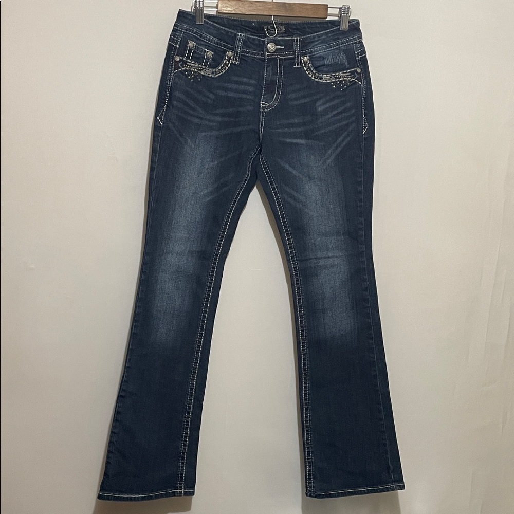 Shyanne Women's Bootcut Mid-Rise Dark Wash Jeans Sz 28
